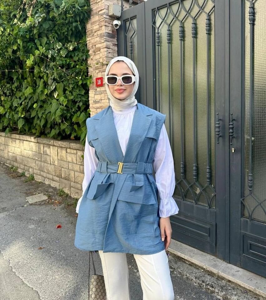 Paraşüt Kumaş Yelek siyah - 1