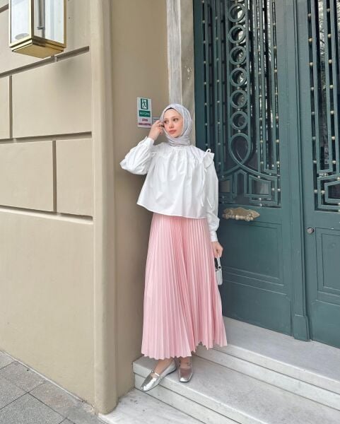 Piliseli Etek şeker pembe - standart