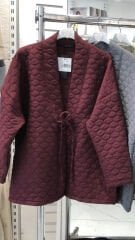 Premium Tasarım Kapitone Ceket bordo - 1