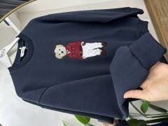 Ayıcıklı 3 İplik Şardonlu  Sweat antrasit - s