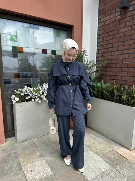 Zeyna Tasarım Takım lacivert - 2