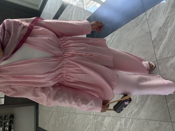 Işıltılı Bağlamalı Taşlı Takım şeker pembe - l-xl