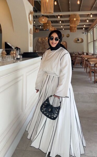 Alora Etekli Takım beyaz - standart