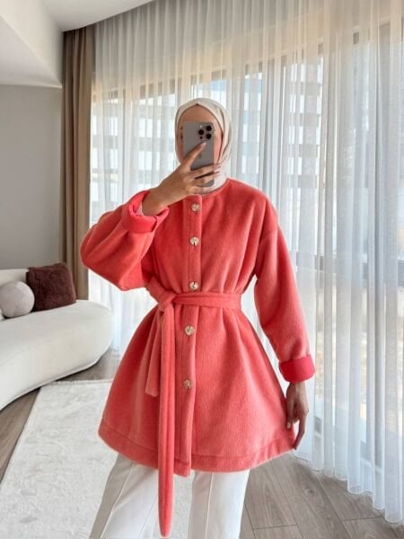 Puff Bağlamalı Kap orange - 2