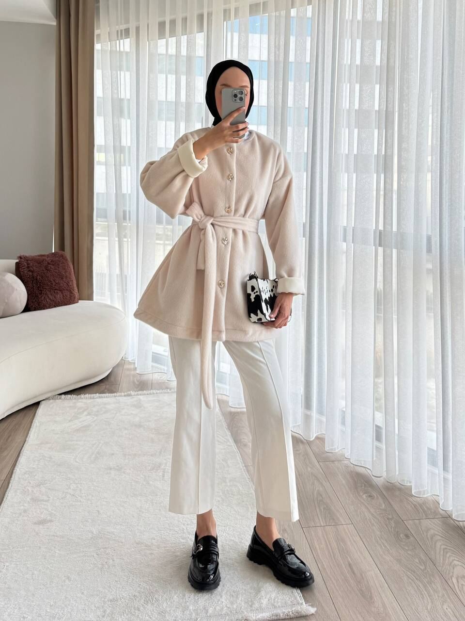 Puff Bağlamalı Kap bej - 2