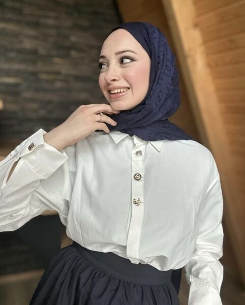 Gold Düğme Detaylı Gömlek s - beyaz