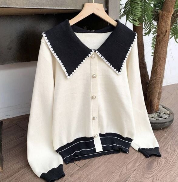 Bebe Yaka Hırka ekru - standart