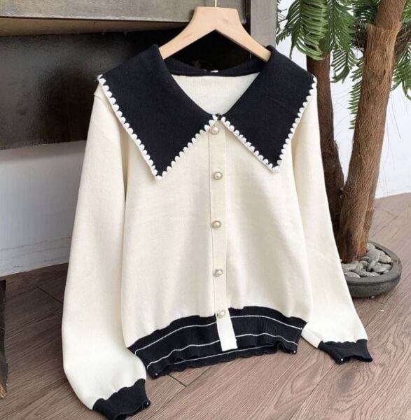 Bebe Yaka Hırka ekru - standart