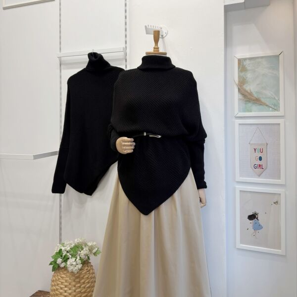 Asimetrik Kazak siyah - standart