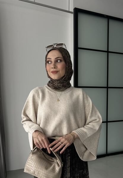 Oversize Kesim Kazak vizon - standart