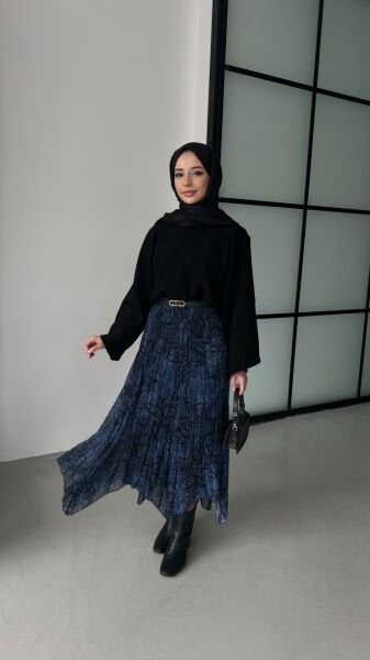 Asimetrik Etek mavi - standart